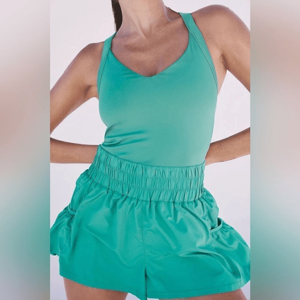 FP Movement Get Your Flirt on Shortsie in Sport Green